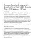 Annual Report 2020 – Disability
Means Building a Legacy of Change