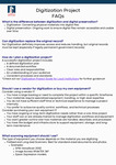 Digitization FAQ by Archives Development Program
