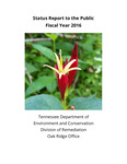 Status report to the Public Fiscal Year 2016 by Tennessee. Department of Environment and Conservation. Division of Department of Energy Oversight
