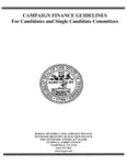 Campaign Finance Guidelines For Candidates and Single Candidate Committees