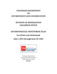 Environmental Monitorin Plan: For Work to be Performed: July 1, 2021 through June 30, 2022 by Tennessee. Department of Environment and Conservation.
