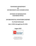 Environmental Monitoring Report: For work Performed: July 1, 2020 throught June 30, 2021