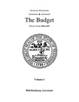 The Budget, Fiscal Year 2006-2007 by Tennessee. Department of Finance and Administration