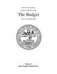 The Budget, Fiscal Year 2013-2014, Volume 2: Base Budget Reductions