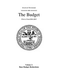 The Budget, Fiscal Year 2014-2015, Volume 2: Base Budget Reductions