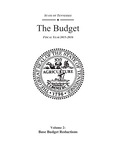 The Budget, Fiscal Year 2015-2016, Volume 2: Base Budget Reductions by Tennessee. Department of Finance and Administration