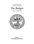 The Budget, Fiscal Year 2019-2020, Volume 2: Base Budget Reductions by Tennessee. Department of Finance and Administration