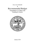 Recommended Budget, Expenditures by Object and Funding by Source, Fiscal Year 2024-2025