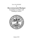 Recommended Budget, Expenditures by Object and Funding by Source, Fiscal Year 2023-2024 by Tennessee. Department of Finance and Administration