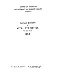 Annual Bulletin of Vital Statistics For The Year 1954 by Tennessee. Department of Health