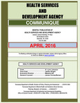 Communique, April 2016 by Tennessee Health Facilities Commission