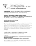 Society of Tennessee Archivists Annual Meeting program, 2019