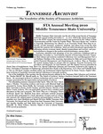 Tennessee Archivist 34, no.1 by Society of Tennessee Archivists