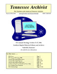 Tennessee Archivist 29, no. 3 by Society of Tennessee Archivists