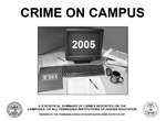 Crime on Campus 2005 by Tennessee. Bureau of Investigation