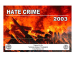 Hate Crime 2003 by Tennessee. Bureau of Investigation