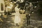 Woman “scolding” Recruiting Service soldier, ca. 1918