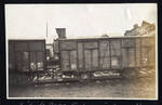 A 'Side Door Pulman [sic]' Over the top is St. Quintin [sic] and the Cathedral. St. Quentin, France, 1918