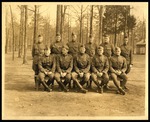 Captain Gordon Browning, Colonel Luke Lea, and other officers of the 114th Field Artillery Regiment